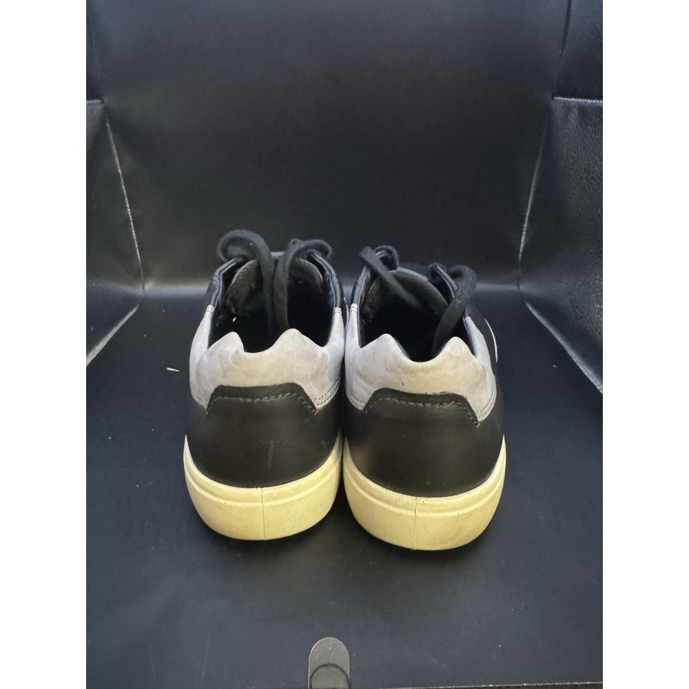ECCO Men's Leather Sneakers Black Gray Size EU 44 US 10 Casual Comfort Shoes - Picture 2 of 6